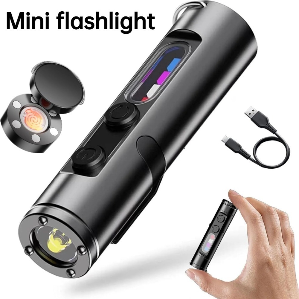 Outdoor Adventure Trips - Mini Torcia LED Ricaricabile USB-C per