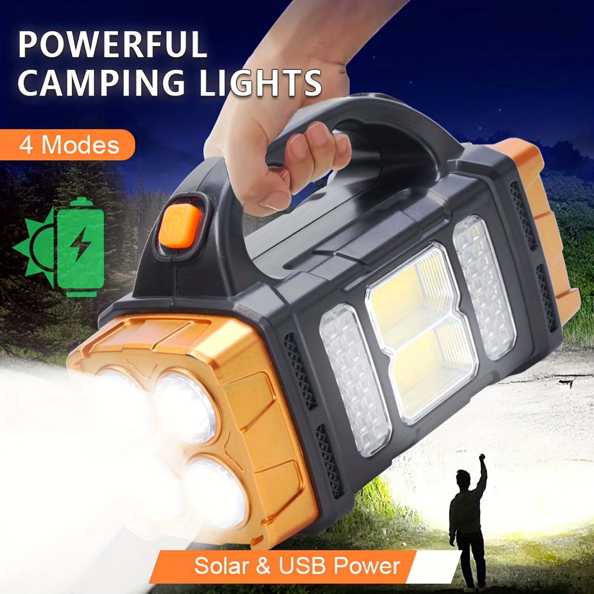 Outdoor Adventure Trips - Nuova Torcia LED Solare Ricaricabile ad