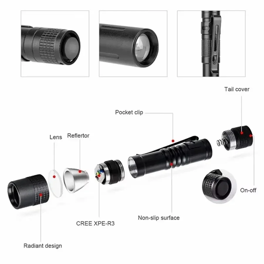 1-4 pezzi mini torcia portatil - Outdoor Adventure Trips recensione e prezzo